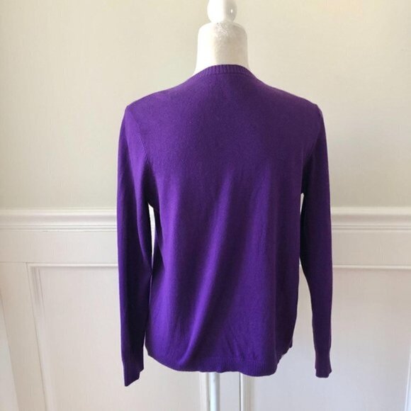 Ann Taylor Petite Purple Open Cardigan SP - Picture 3 of 6